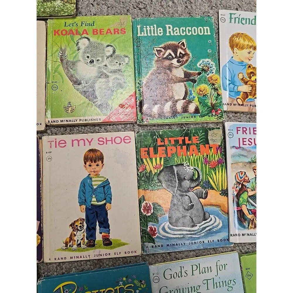 Lot of 18 Vintage Mixed Authors Read Along Hardcover Children's Story Books‎